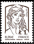 Marianne on French stamp