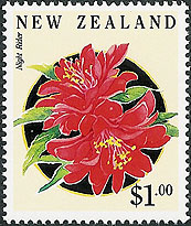 Camellia on New Zealand Scott 1113