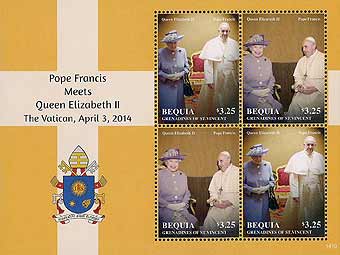 Pope Francis onBequia sheet