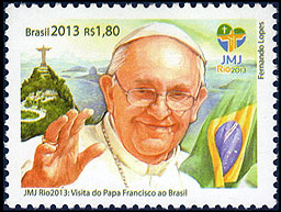 Pope Francis on Brazil Scott 3250