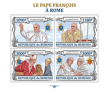Pope Francis on Burundi Scott 1353