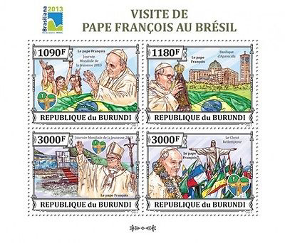 Pope Francis on Burundi Scott 1400