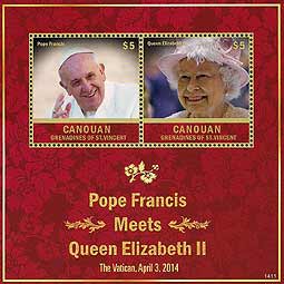 Pope Francis on Canouan sheet