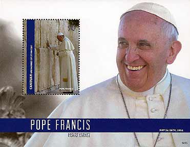 Pope Francis on Canouan sheet