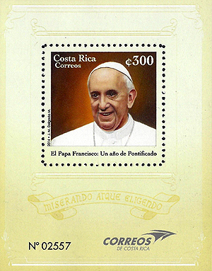 Pope Francis on Costa Rica Scott 660