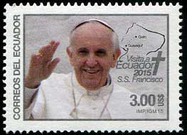 Pope Francis on Ecuador Scott 2159