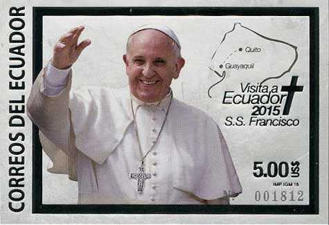 Pope Francis on Ecuador Scott 2160