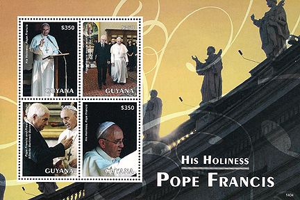 Pope Francis on Guyana Scott 4294