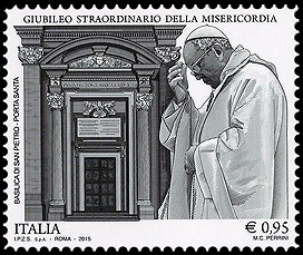 Pope Francis on an Italian stamp, Scott 3356
