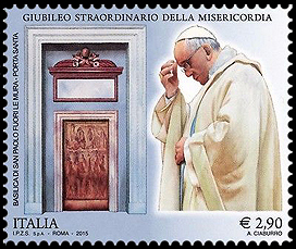 Pope Francis on an Italian stamp, Scott 3359