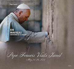 Pope Francis on Mayreau sheet