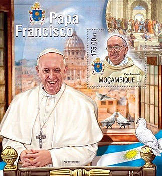 Pope Francis on Mozambique Scott 2916