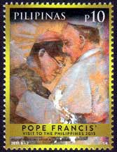 Pope Francis on a Philippine stamp
