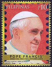 Pope Francis on a Philippine stamp