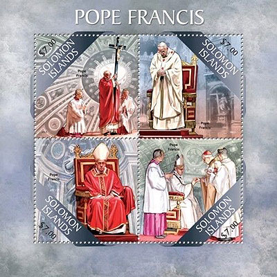 Pope Francis on Solomon Islands Scott 1363