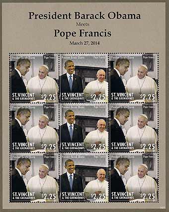 Pope Francis on St. Vincent Grenadines Scott 3945