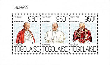 Pope Francis on Togo sheet