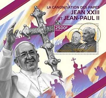 Pope Francis on Togo sheet