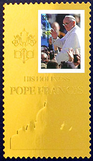 Pope Francis on Union Island stamp