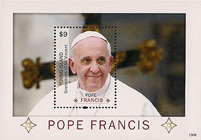 Pope Francis on a Young Island sheet