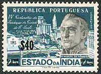 Father Manuel da Nóbrega, SJ on Portuguese India Scott 593