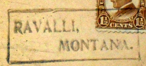 Postmark for Ravalli, Montana