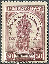 Saint Ignatius Loyola on Paraguay Scott 520