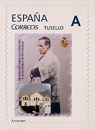 Saint José María Rubio, SJ on a Spanish personalized stamp